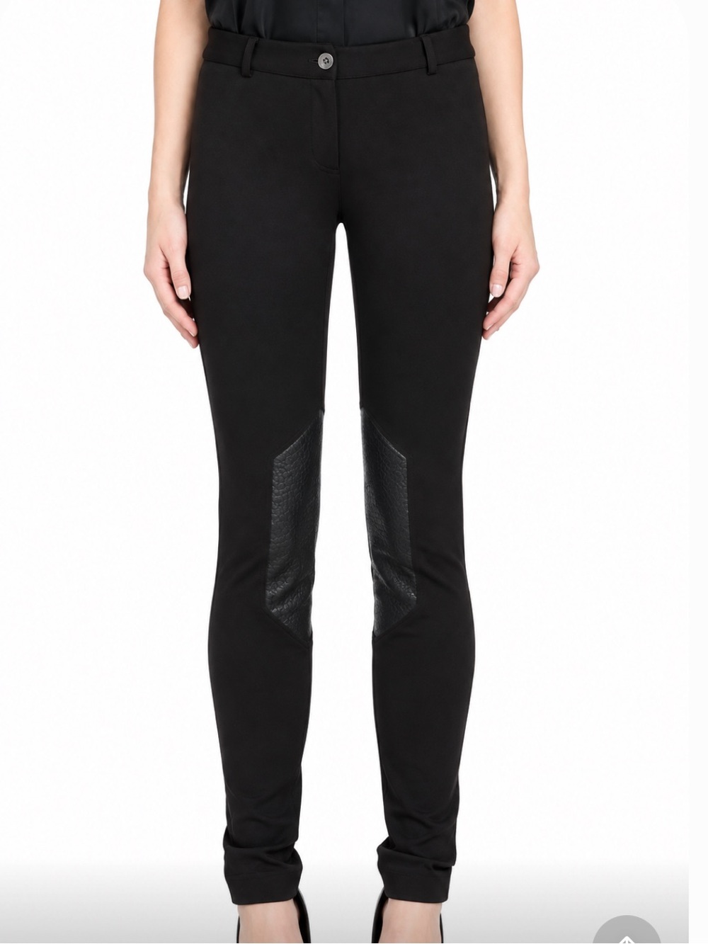 Mackage black Gigi low rise equestrian  leggings lamb leather panels size 2